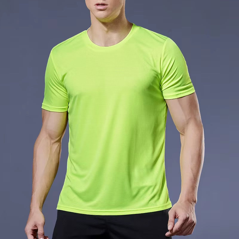 Men'S Quick Dry Short Sleeve  Moisture Wicking  T-Shirt 